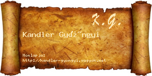 Kandler Gyöngyi névjegykártya
